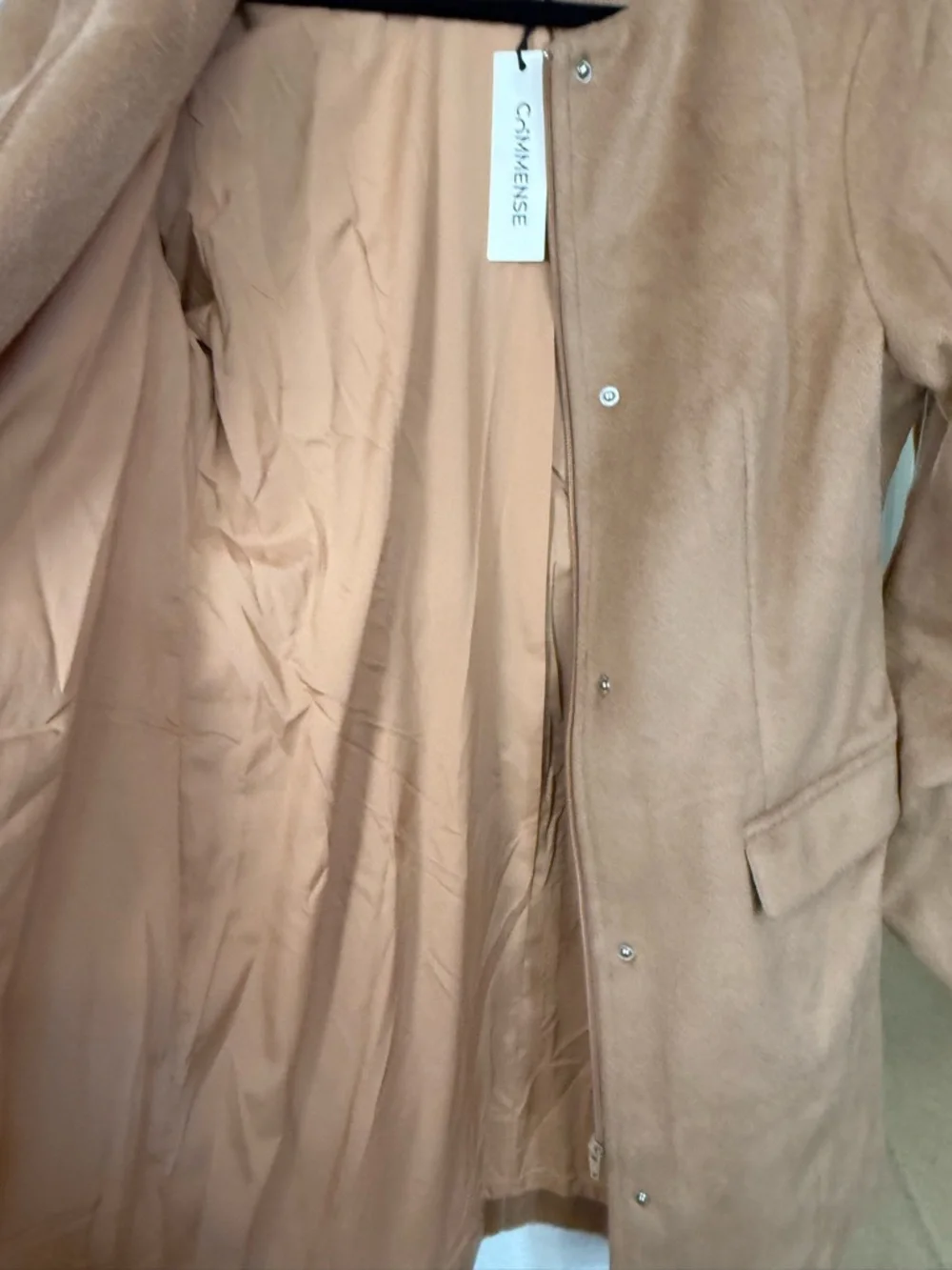 Commense Puff Sleeve Tailored Cotton-Blend Mini Dress - Picture 8 of 12